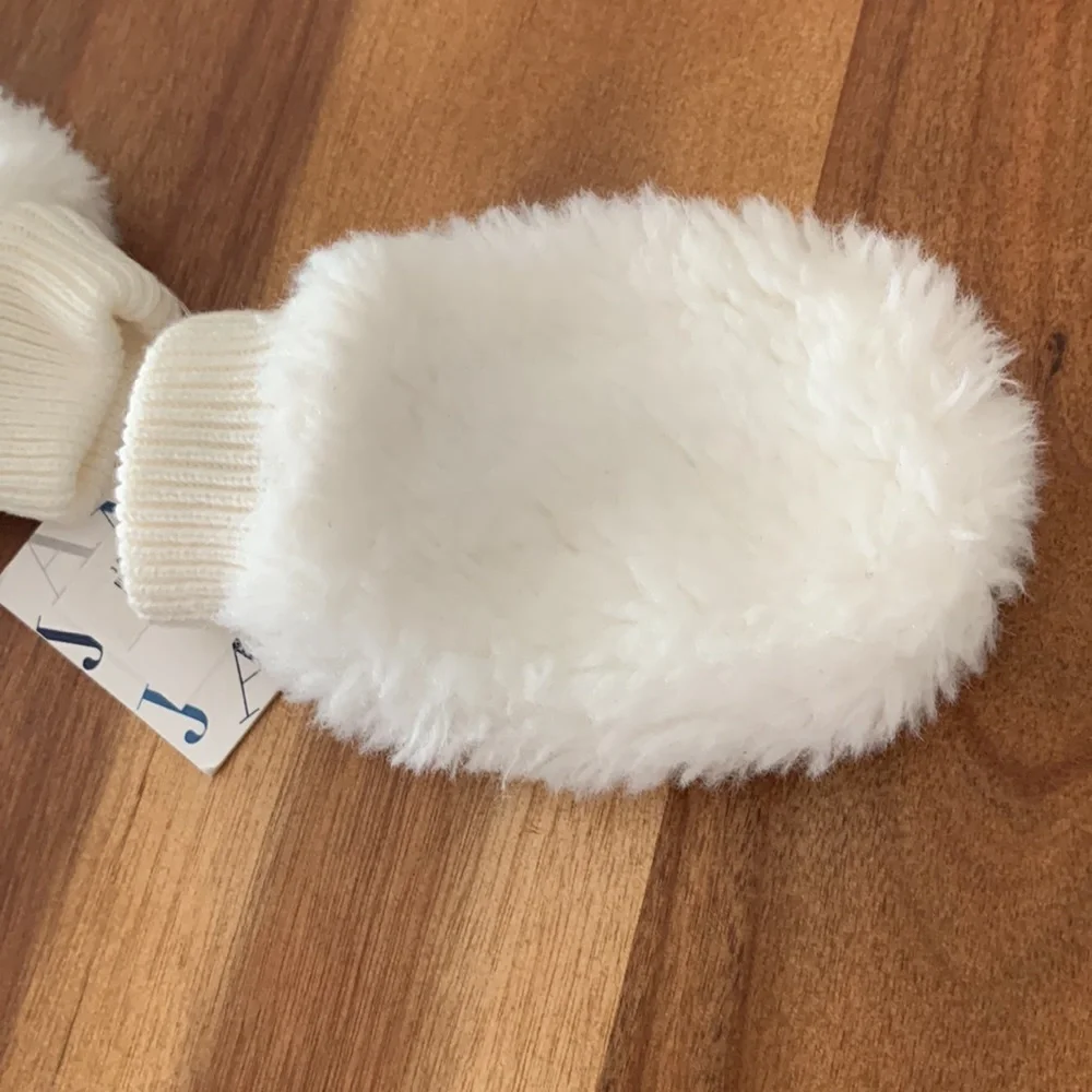 Janie and Jack White Mitten Mitts